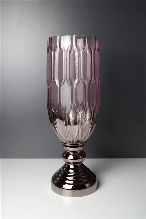 Joy Home Bordo Cam Vazo Ayaklı