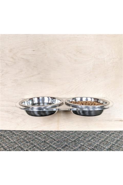 Pleksivent Tasarım Kesim Asılabilir Çift Kaplı Pet Mama Kabı