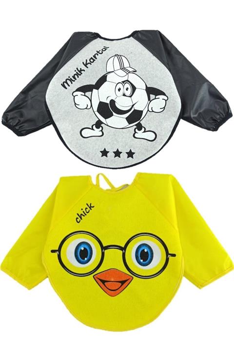 ALİSS BABY Bebek Beşiktaş  Civciv Desen Mama Önlüğü