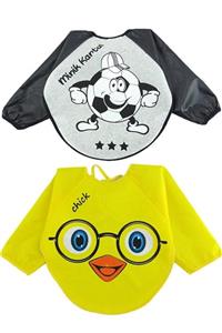 ALİSS BABY Bebek Beşiktaş  Civciv Desen Mama Önlüğü
