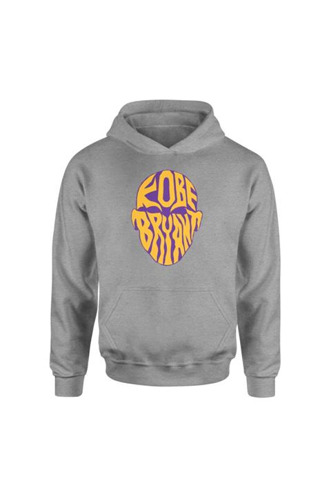 NSJ SPORTIVE Unisex Gri Kobe Text Head Hoodie