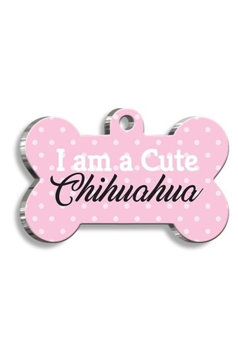 altın pati Chihuahua Pembe Kemik Şekilli Köpek Künyesi