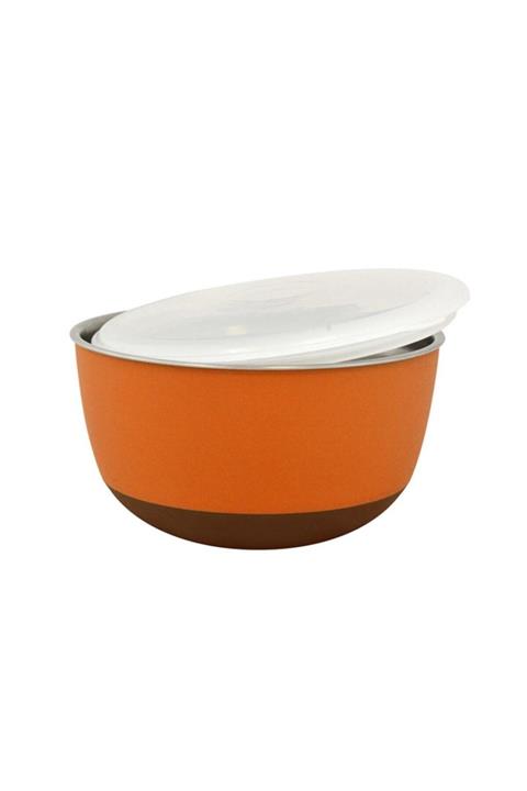 Pet Corn Duvo+ With Lid Bowl Mama Ve Su Kabı 2900ml Orange