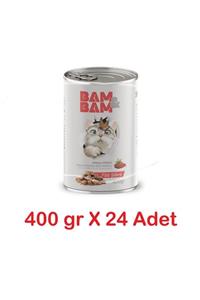 BAM&BAM Ciğerli Soslu Yetişkin Kedi Konservesi 400 gr x 24 Adet