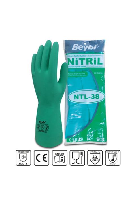 Beybi Ntl-38 Nitril Iş Eldiveni 10 Numara 1 Çift