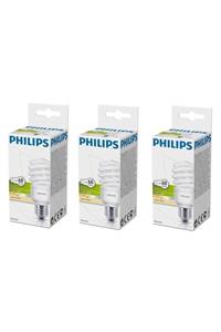 Philips Econtwister 15w E27 Duy Warm white 3'lü Paket Sarı Işık