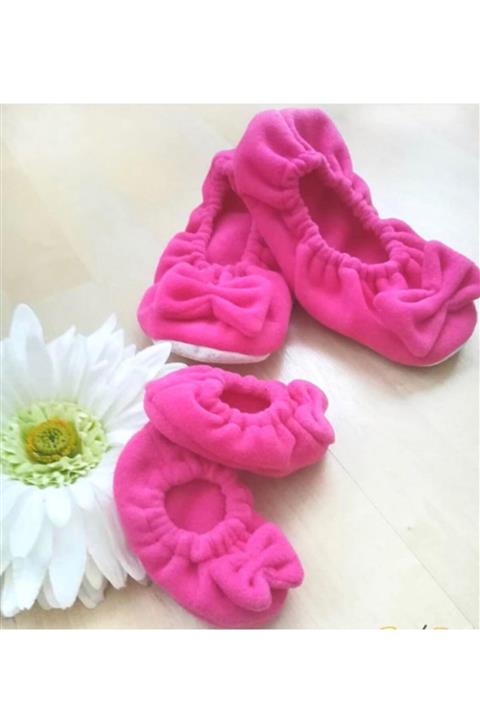 EMBE Anne Kıız Kaydırmaz Taban Fuşya Patik