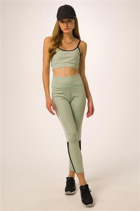 Runever Kadın Tül Detaylı Tayt 18809