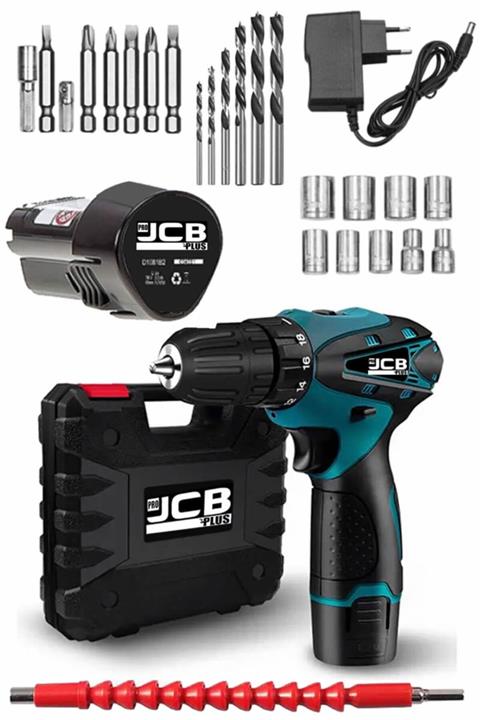 ProJCB Plus American Ruthless 32 V 5 Ah Metal Şanzuman Samsung Batarya Çift Akülü Vidalama Matkap + 27 Parça Set