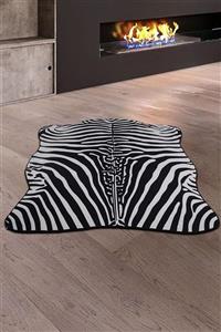 Bonny Home Ultrasoft Zebra Siyah & Beyaz Dekoratif Post Halı Yolluk Makinede Yıkanabilir