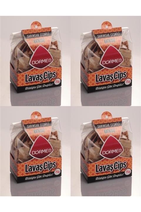 ENGİNAR DÜRME Sarımsak Çeşnili Lavaş Cips 75 gr X 4 Adet (SAĞLIKLI ATIŞTIRMALIKLAR)