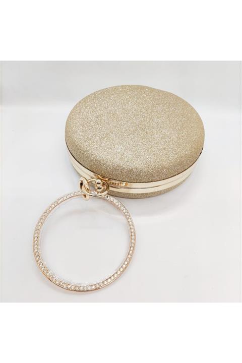 By Lucky Shoes Kadın Altın Sim Çanta