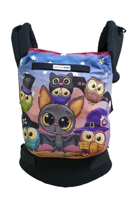 Adalinhome Solomombaby Şaşkın Kuşlar Mavi Ergonomik Kanguru (3ay/4yaş)