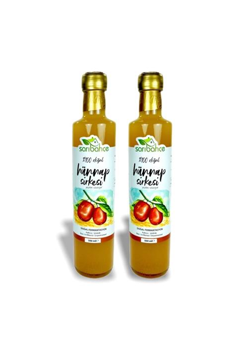 Sarıbahçe Hünnap Sirkesi 500 ml 2'li Paket Doğal Fermente