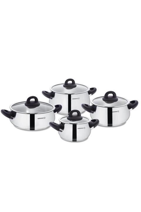 KORKMAZ Bella Nora 8 Parça Tencere Seti