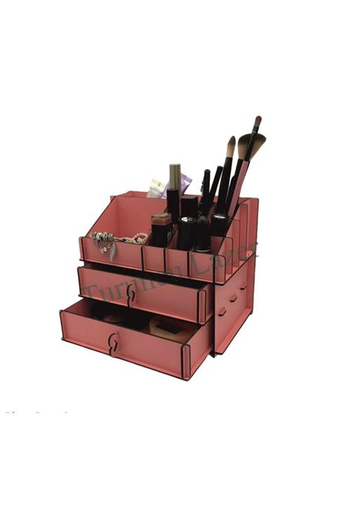 Turuncu Lazer Makyaj Organizeri Pembe