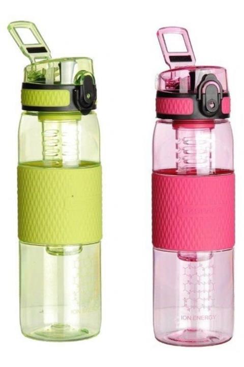 Uzspace 500 Ml Pembe Ve Sarı Kırılmaz Detoks Matara/suluk - Çocuk Ve Yetişkin