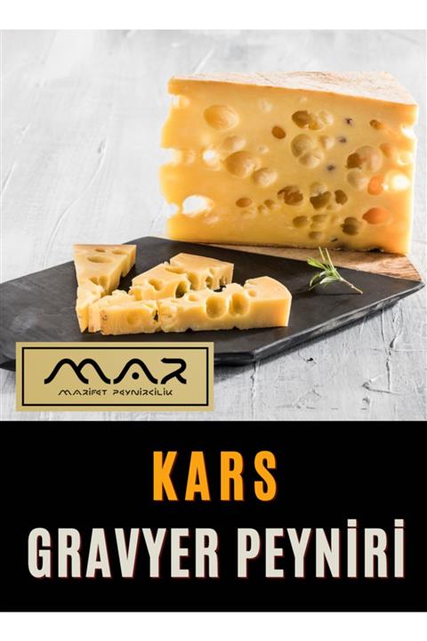 Marifet Peynircilik Meşhur Kars Yöresel Gravyer Peyniri - Karsın Eşsiz Lezzeti Kars Gravyer Peyniri 1 Kg