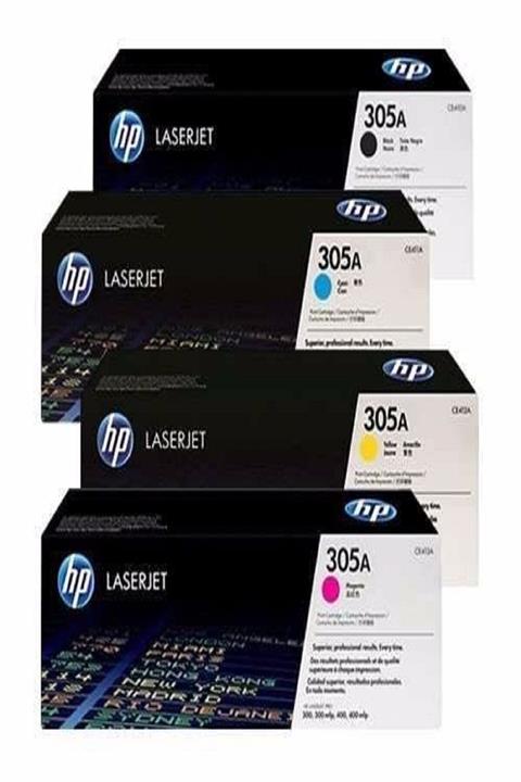 HP 305a 4 Renk Set Orjinal Toner Laserjet Pro M451dn - M451dw - M541nw