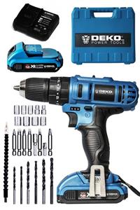 DEKOPRO POWER TOOLS Alman ( Darbeli ) 36 V 5 Ah Çift Akülü Şarjlı Vidalama Matkap + 24 Parça Set