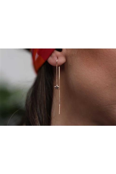 Reis Kuyumculuk Reis Zincir Sallantılı Yıldız Küpe