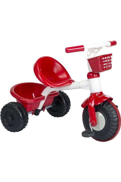 MURAT PLASTİK 3 Tekerlekli Sepetli Kırmızı Çocuk Bisikleti