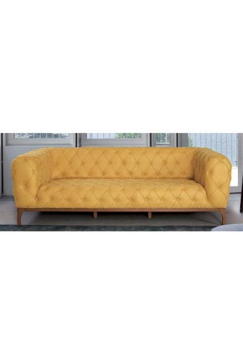 Berkay koltuk mobilya Italyan Chester Hardal Nubuk Kanepe