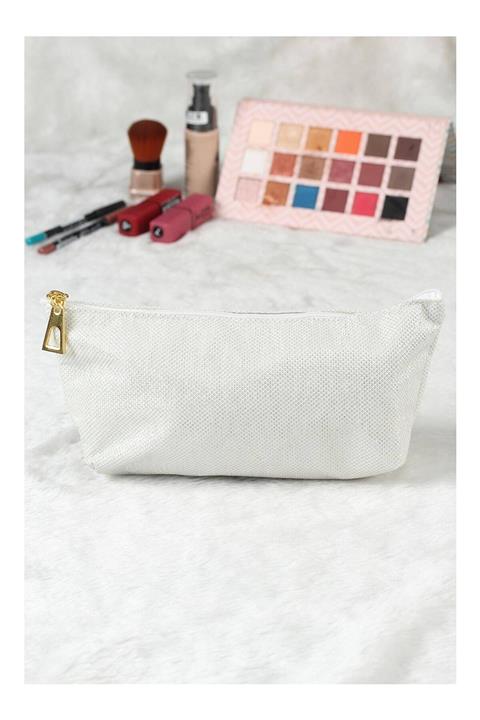 Clariss Beyaz Simli Makyaj Çantası