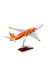 zekupp Boeing 737-800 Sarı Kırmızı Taraftar Özel Tasarımlı 1/100 Maket Uçak, Model C