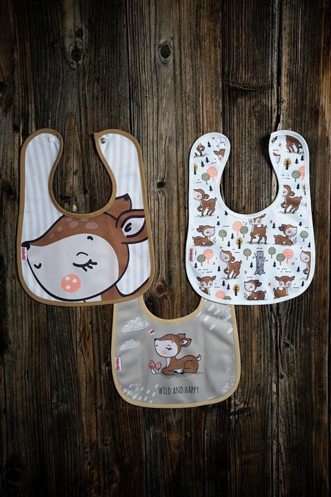 Mai Perla Karaca Temalı Pamuklu Microfiber Unisex Bebek Mama Önlüğü