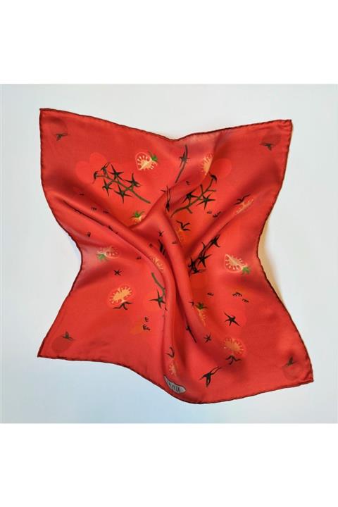 PALPİTA DESIGN Domates Ipek Fular