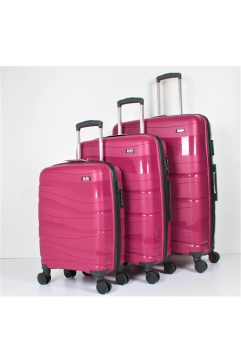 EHS Pp Lüks Mürdüm 3 Lü Valiz Seti