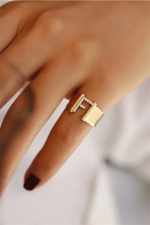 Başbuğ Mücevher Pırlantalı F Harf Yüzük