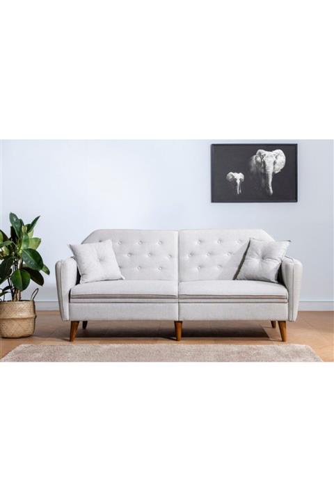 Doressa Jadore Beige Üçlü Kanepe