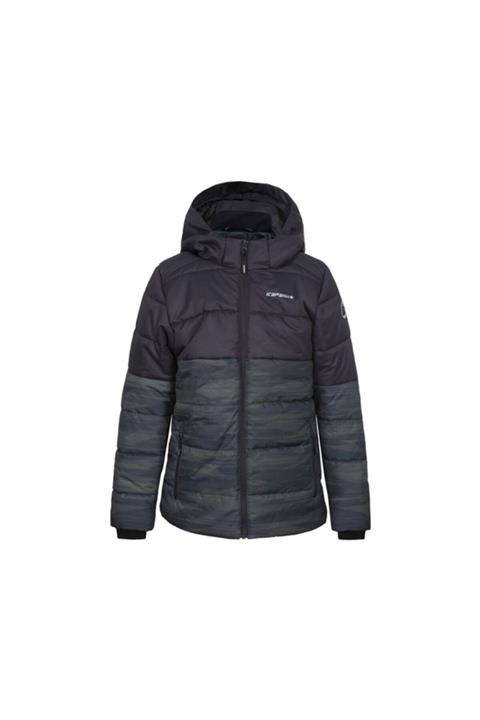 Icepeak Unisex Çocuk Siyah Outdoor Montu 50013-672-585 Rocco Jr