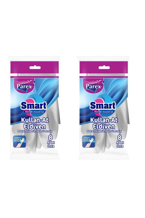 Parex 2 Paket 8'li Kullan At Eldiven M Beden