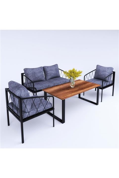 Theia Tasarım Kanepe Seti Venedik Sedir 2+1+1+sehpa