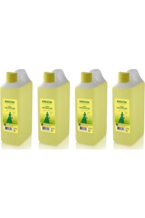 Kanzuk Limon Kolonyası 80 Derece 1 Lt 4'lü
