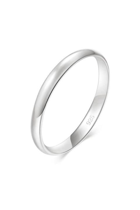 NETTENS 2 mm Bombeli Süper İnce Gümüş Erkek Alyans Söz Nişan Yüzüğü