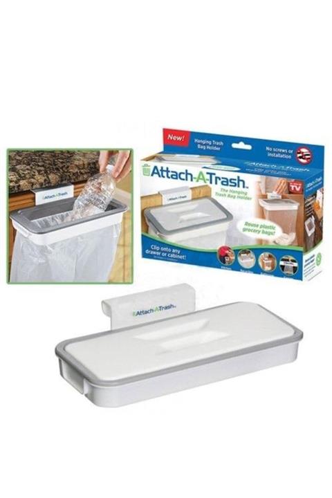 Attach 5 Adet Yeni Nesil Çöp Aparatı Çöp Aparatı Pratik Kapaklı Çöp Poşeti Tutucu - A Trash