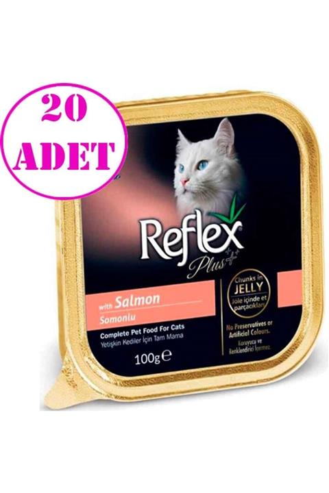 Reflex Plus Jöle Içinde Somonlu Kedi Konservesi 100 Gr 20 Ad