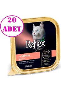 Reflex Plus Jöle Içinde Somonlu Kedi Konservesi 100 Gr 20 Ad