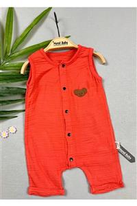 Murat Baby Unisex Bebek Fuşya Jojovu Yazlık Koala Armalı Tulum