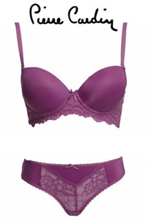 Pierre Cardin Kadın Mor 4565 Balenli Destekli Sütyen Takımı