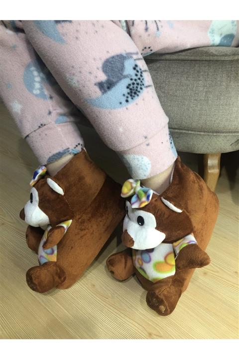 SHARMBUTİKS Sevimli Kahverengi Panduf