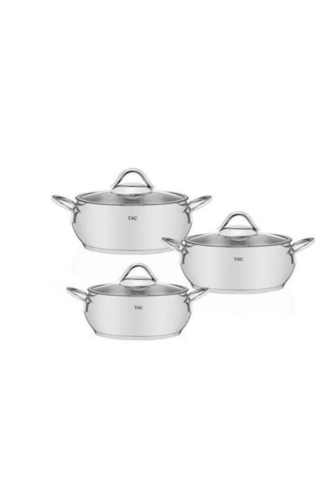 Taç Vitali 6 Parça Çelik Güveç Tencere Seti Tac-3459
