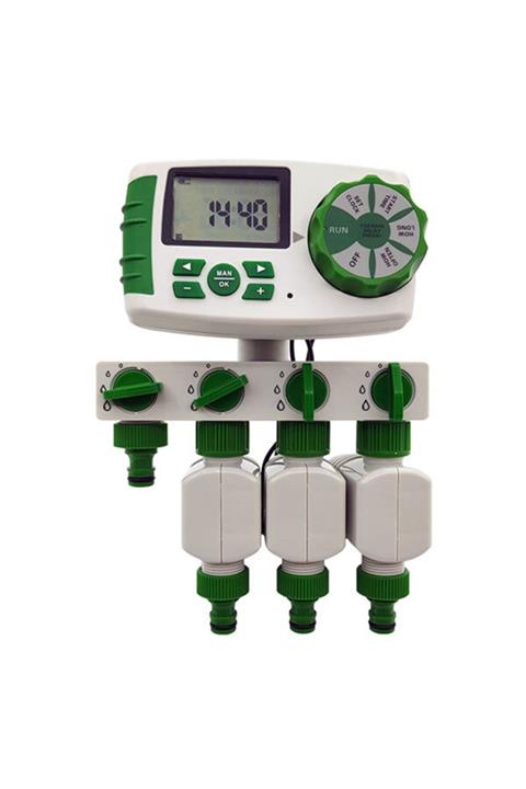 Akyol Garden Dört Çıkışlı Üç Selenoid Valflı Dijital Bahçe Sulama Bilgisayarı Timer
