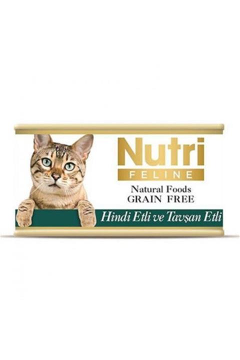 Nutri Feline Tahılsız Hindi Ve Tavşan Etli Kedi Konservesi 85 Gr X 12 Adet