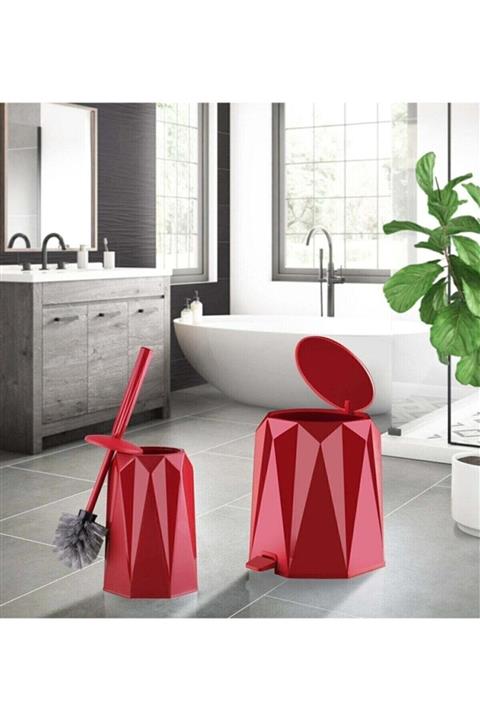 Şahane Pazar 2 Parça Kırmızı Banyo Seti Fma100999