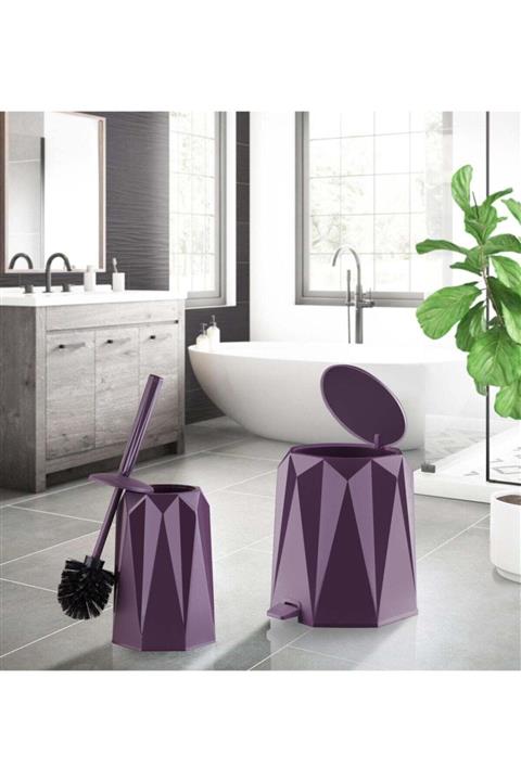 Şahane Pazar 2 Parça Mor Banyo Seti Fma100999